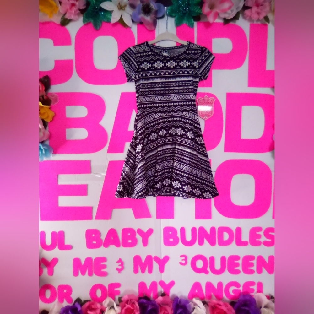 #1616👉🏼 CUTE 🖤 & 🤍 CASUAL TODDLER DRESS